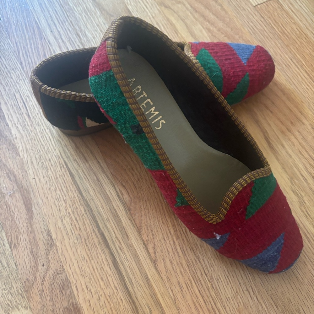 Artemis Design Co Red and Green Flats